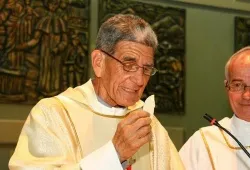 Fr. Jesus Plaza, who was murdered Feb. 15, is shown saying Mass. ?w=200&h=150