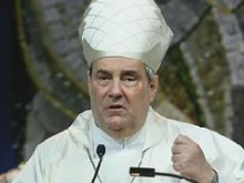 Cardinal Turcotte delivering the homily at the Knights conference on Wednesday