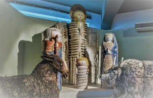 A detail from the monumental Nativity scene of the Castelli.   YouTube.