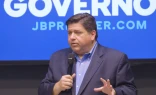 Illinois Gov. JB Pritzker at Chi Hack Night on July 12, 2017.