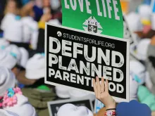 Pro-life signs at the 2018 March for Life in Washington, DC. Jonah McKeown/CNA