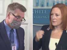 Jen Psaki responds to EWTN News Nightly's Owen Jensen question regarding Texas' heartbeat law.