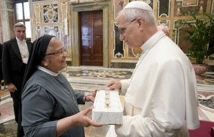 Pope Leo XIV receives members of various religious congregations on Thursday, Sept. 18, 2025, at the Vatican. Credit: Vatican Media