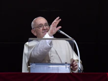 Pope Francis delivers the Angelus address, July 17, 2022.