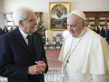 Pope Francis received an audience with President Mattarella on Dec. 16, 2021.