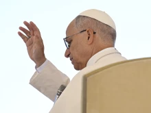 Pope Leo XIV blesses pilgrims in St. Peter’s Square during an audience for the Jubilee of Hope on Oct. 4, 2025.