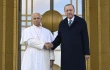 Pope Leo XIV with Turkish President Recep Tayyip Erdoğan in Ankara, Turkey, on Nov. 27, 2025.