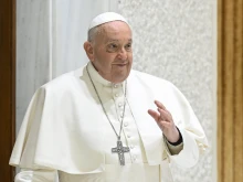Pope Francis greets pilgrims at his general audience on Wednesday, Jan. 24, 2024, at the Paul VI Audience Hall at the Vatican.