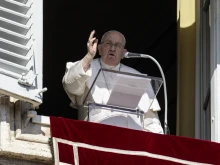 Pope Francis delivers his Sunday Angelus address at St. Peter's on Feb. 4, 2024.