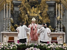 Pope Leo XIV celebrates Mass for the Jubilee of Hope for prisoners in St. Peter’s Basilica at the Vatican on Dec. 14, 2025.