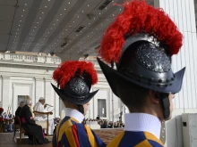 Pope Francis at the general audience at St. Peter's Square on Oct. 18, 2023.