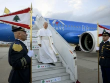 Pope Leo XIV arrives in Lebanon on November 30, 2025.