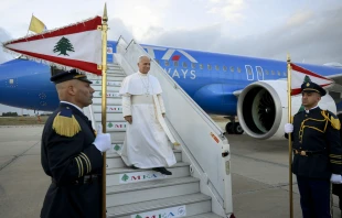Pope Leo XIV arrives in Lebanon on November 30, 2025. Vatican Media