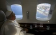 Pope Leo XIV arrives by helicopter to Iznik, Turkey, the site of the historic Council of Nicaea, for an ecumenical prayer service with patriarchs and other Christian leaders on Nov. 28, 2025.