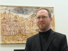 Brother Robert Macke, a Jesuit and astronomer at the Vatican Observatory, works in his office at the Vatican Observatory.