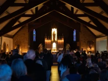 The Rorate Caeli Advent Mass celebrated at The National Shrine of Our Lady of Champion.