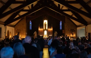The Rorate Caeli Advent Mass celebrated at The National Shrine of Our Lady of Champion. Credit: The National Shrine of Our Lady of Champion