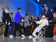 Rome - June 22, 2022: Day one of the World Meeting of Families with Pope Francis during the Festival of Families.