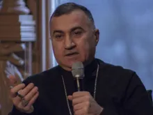 Archbishop Bashar Warda of Erbil speaks at Georgetown University on Feb. 15. 