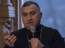 Archbishop Bashar Warda of Erbil speaks at Georgetown University on Feb. 15. 