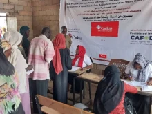 CAFOD and Caritas Sudan provide cash assistance to IDPs in Kost, Shite Nile State in Sudan.