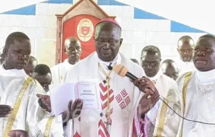 Bishop Sosthène Ayikuli Udjuwa is the apostolic administrator of the Congolese Wamba Diocese. Credit: Radio Moto