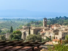 Landscape view of Sacrofano, Italy, north of Rome.