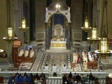 The interior of Ss. Peter and Paul Cathedral in Philadelphia during a March 25, 2022 Mass following the consecration of Russia and Ukraine to the immaculate heart of Mary.