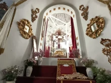 The sanctuary of the Virgin of Flowers Shrine in Álora, Málaga, Spain, was found desecrated Sept. 19, 2023.