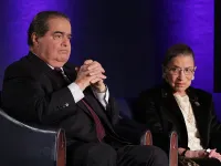 Antonin Scalia and Ruth Bader Ginsburg at the National Press Club in Washington, DC, April 17, 2014. Public domain