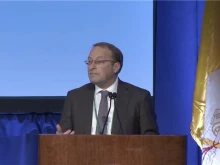 Paul Scherz briefs bishops about artificial intelligence at the United States Conference of Catholic Bishops’ (USCCB) Fall Plenary Assembly in Baltimore on Nov. 12, 2025.