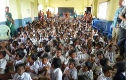 School assembly in Karnataka India. ?w=200&h=150