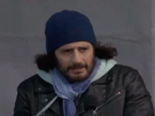 Jonathan Roumie speaks at the March for Life Rally as one of the keynote speakers.