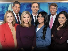 The “EWTN News Nightly” and “EWTN News In Depth” team at the Washington, D.C., studios of EWTN.
