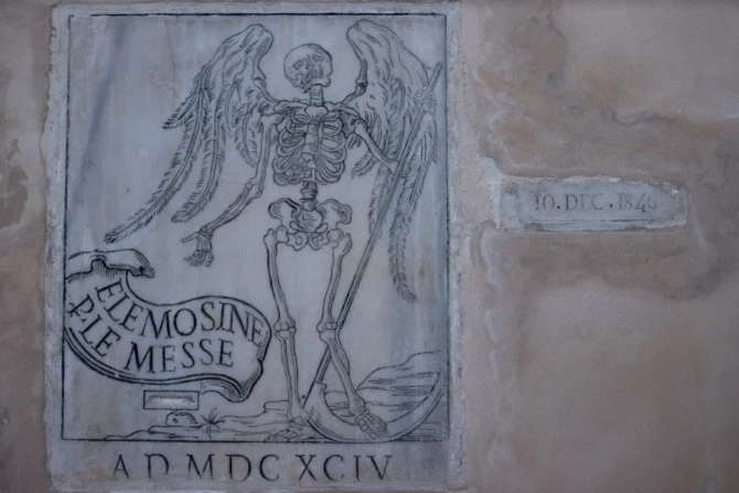 The Church of St. Mary of Prayer and Death in Rome, Italy.