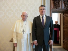 Pope Francis receives Croatia’s President Zoran Milanović at the Vatican, Nov. 15, 2021.