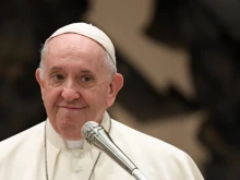 Pope Francis at his general audience in the Paul VI Hall at the Vatican, Dec. 15, 2021