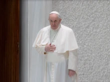 Pope Francis’ general audience in the Paul VI Hall at the Vatican, Feb. 23, 2022.