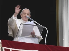 Pope Francis delivers his Angelus address at the Vatican, Feb. 27, 2022.