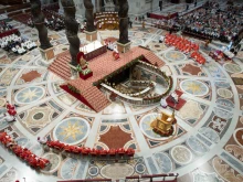 Pope Francis in St. Peter’s Basilica on the Solemnity of Pentecost, June 5, 2022.