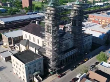 St. Adalbert Parish sits in the Pilsen neighborhood on the Lower West Side of Chicago in June 2018.