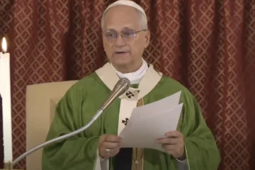 Pope Leo XIV preaches at the historic Rotonda church in Albano