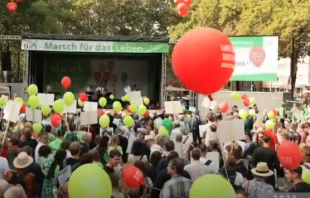 Thousands of demonstrators joined the March for Life on Cologne, Germany, on Sunday, Sept. 20, 2025. Credit: EWTN Germany