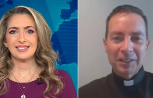 Father Burke Masters speaks to Veronica Dudo on "EWTN News Nightly" on Friday, Oct. 24, 2025 Credit: EWTN News