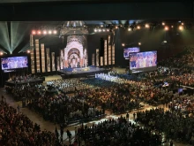 Procession for the final Mass at the SEEK conference Jan. 5, 2024, in St. Louis.