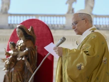 Pope Leo canonizes Sts. Carlo Acutis and Pier Giorgio Frassati in St. Peter’s Square at the Vatican on Sunday, Sept. 7, 2025.