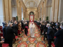 Pope Francis opens the 93rd Judicial Year of the Tribunal of the Vatican City State, March 12, 2022.