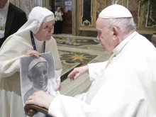 Pope Francis meeting participants at the “Holiness Today” conference on Oct. 6, 2022.