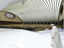 Pope Francis celebrates Mass at the tomb of St. Francis of Assisi on Oct. 3, 2020.