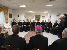 Pope Francis meeting with Jesuits in Kazakhstan, Sept. 15, 2022